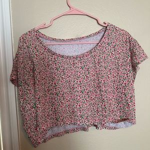 American apparel floral crop top